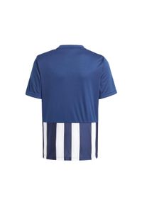 Adidas - Koszulka dziecięca adidas Striped 21. Kolor: niebieski, wielokolorowy, biały. Sport: piłka nożna