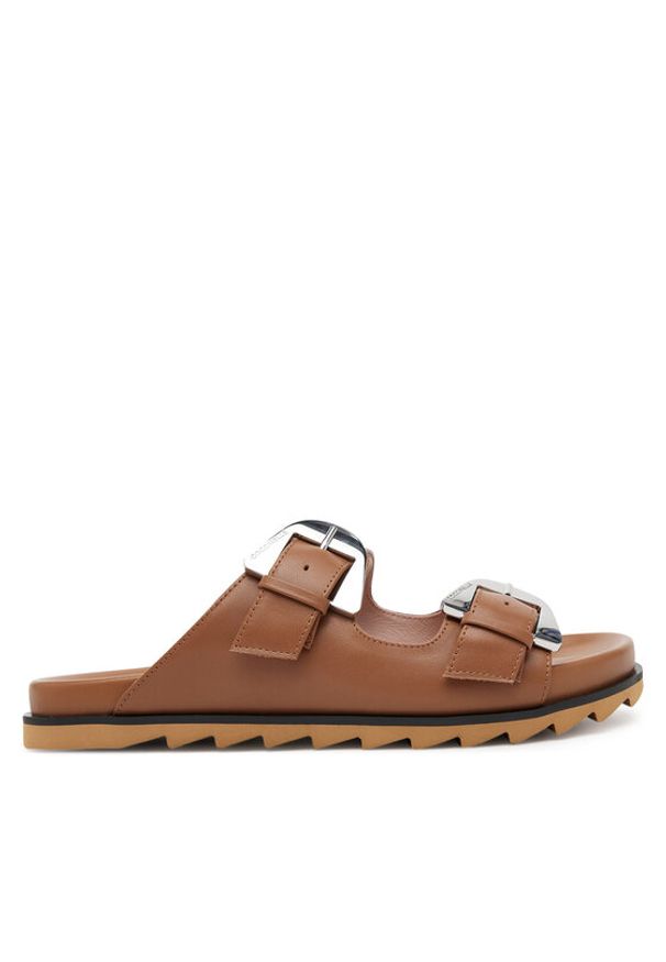 Coccinelle Klapki E4 SOF 17 02 01 Brązowy. Kolor: brązowy. Materiał: skóra