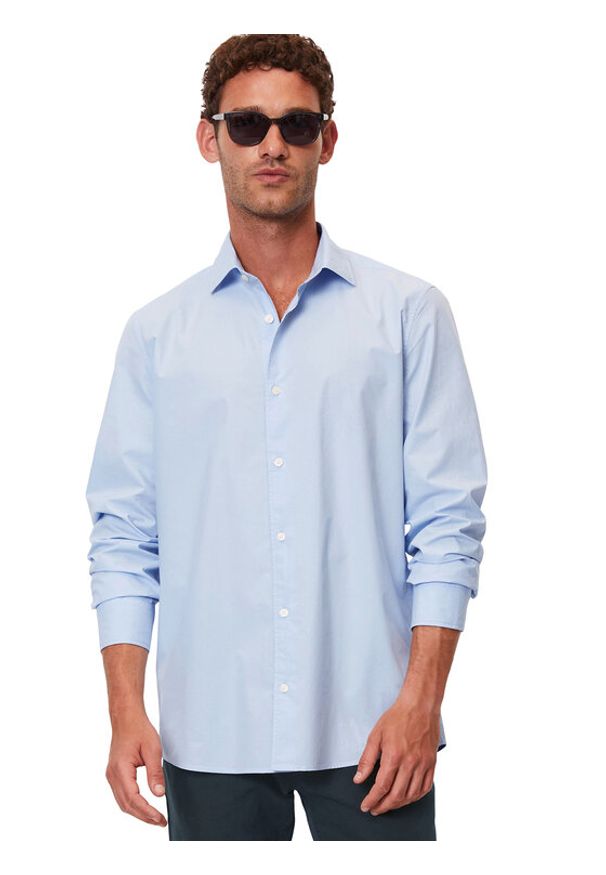 Marc O'Polo Koszula 327 1051 42256 Niebieski Regular Fit. Typ kołnierza: polo. Kolor: niebieski. Materiał: bawełna
