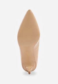 Renee - Ciemnobeżowe Eleganckie Czółenka na Szpilce z Wkładką ze Skóry Naturalnej Lerianna. Kolor: beżowy. Materiał: skóra. Obcas: na szpilce. Styl: elegancki #8
