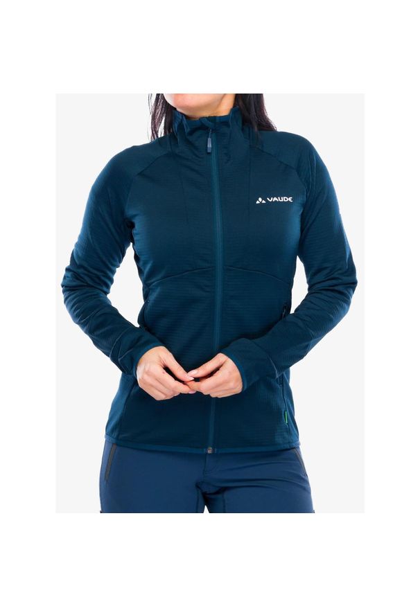 Polar damski Vaude Monviso Fleece FZ Jacket II. Kolor: zielony, niebieski, wielokolorowy. Materiał: polar