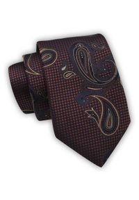 Krawat Alties (7 cm) - Miedziano Brązowy, Wzór Paisley. Kolor: brązowy, wielokolorowy, beżowy. Materiał: tkanina. Wzór: paisley. Styl: elegancki, wizytowy #1