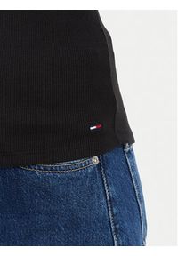 Tommy Jeans Top Ess Logo 1 DW0DW22806 Czarny Slim Fit. Kolor: czarny. Materiał: bawełna #3