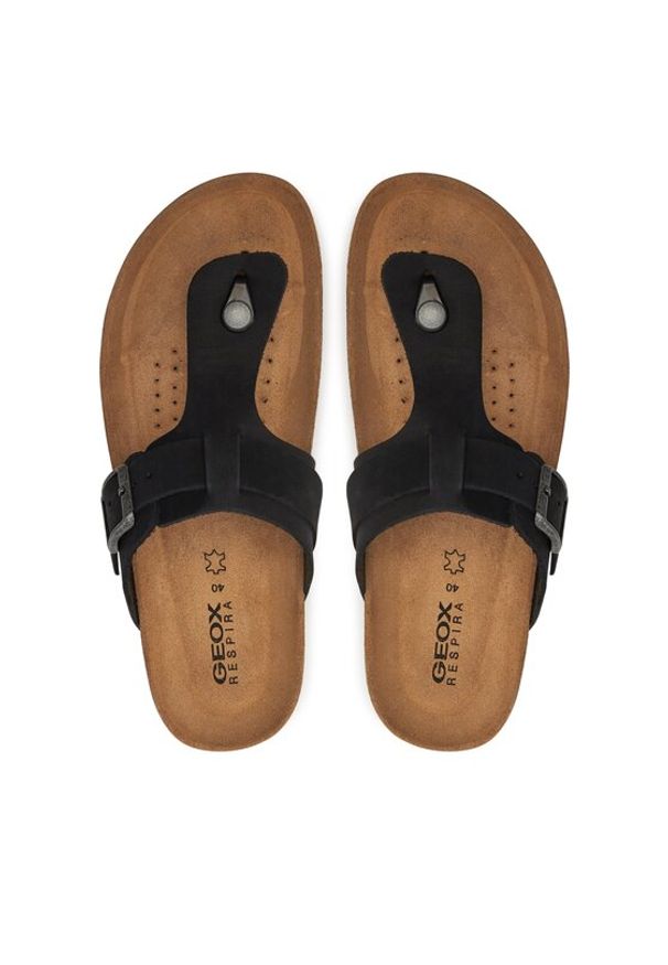 Geox Japonki U Sandal Ghita D U159VD 00032 C9999 Czarny. Kolor: czarny. Materiał: skóra, nubuk