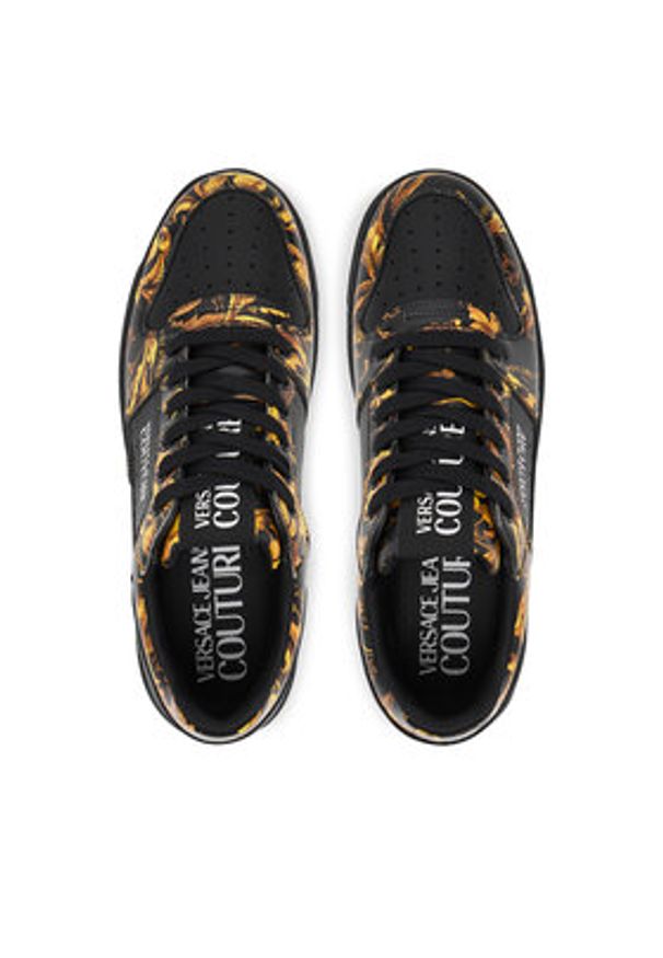 Versace Jeans Couture Sneakersy 79YA3SJ4 ZPB41 G89 Czarny. Kolor: czarny. Materiał: skóra