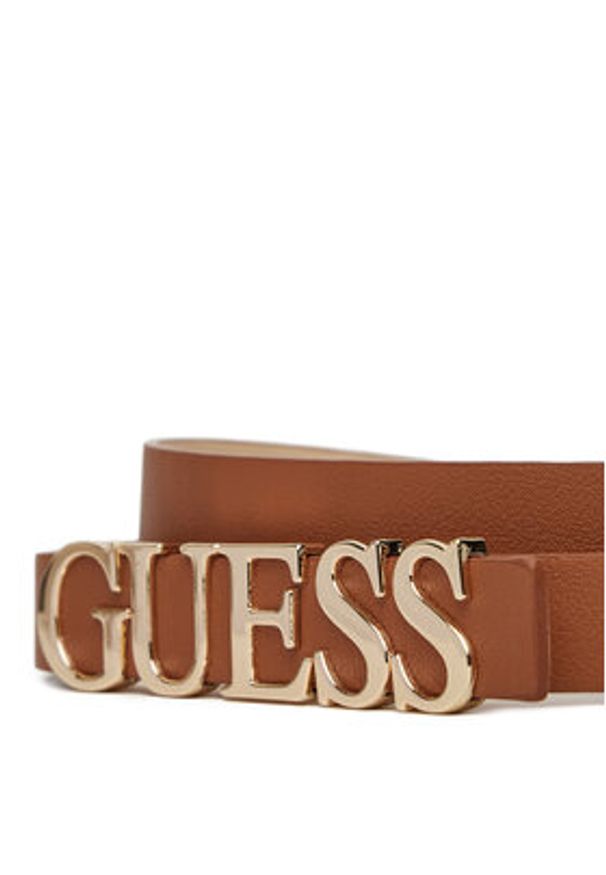 Guess Pasek Damski BW9231 P5235 Brązowy. Kolor: brązowy. Materiał: skóra