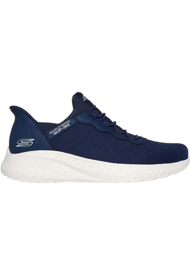 skechers - Buty do chodzenia męskie Skechers Slip-ins. Zapięcie: sznurówki. Kolor: niebieski. Materiał: tkanina. Szerokość cholewki: normalna. Sport: turystyka piesza