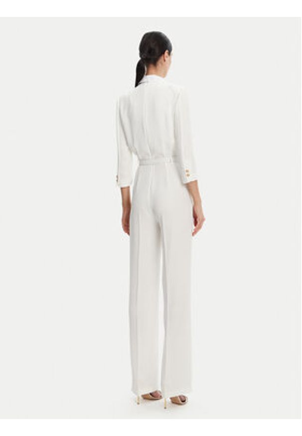 Elisabetta Franchi Kombinezon TU-047-52E2 Biały Regular Fit. Kolor: biały. Materiał: syntetyk
