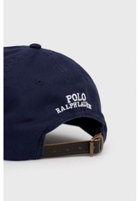 Polo Ralph Lauren czapka bawełniana 710870465001 kolor granatowy z aplikacją. Kolor: niebieski. Materiał: bawełna. Wzór: aplikacja #3