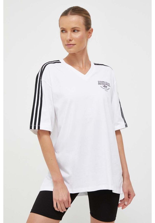 adidas Originals t-shirt bawełniany kolor biały. Kolor: biały. Materiał: bawełna