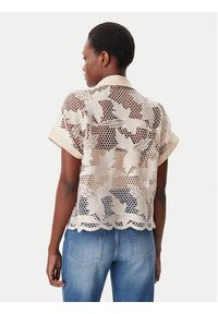Lola Casademunt by Maite Koszula MS2515008 Écru Relaxed Fit. Materiał: syntetyk