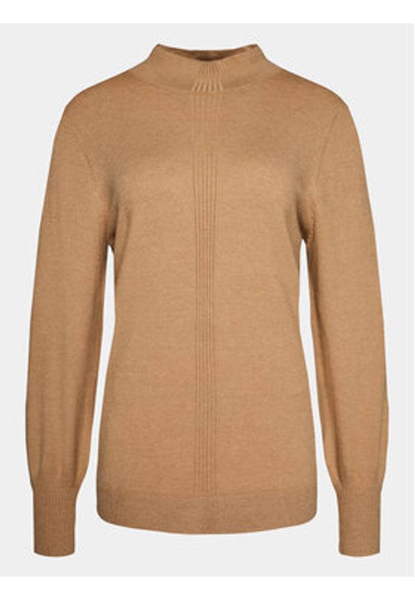 Olsen Sweter Eva 11003582 Beżowy Shaped Fit. Kolor: beżowy. Materiał: syntetyk
