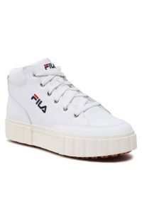 Sneakersy Fila Sandblast Mid Wmn FFW0187.10004 White. Kolor: biały. Materiał: skóra