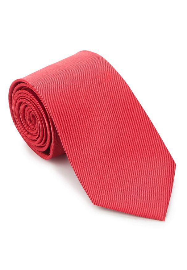 Wittchen - Krawat. Kolor: czerwony. Materiał: jedwab. Wzór: paski