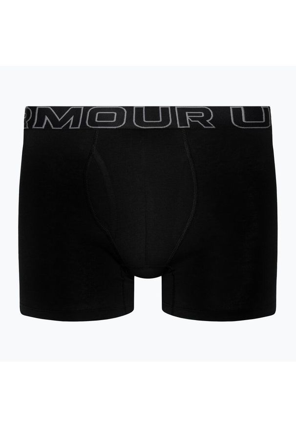Bokserki termoaktywne Under Armour Performance Cotton 6 in 3-Pack Boxerjock. Kolor: czarny. Sport: fitness