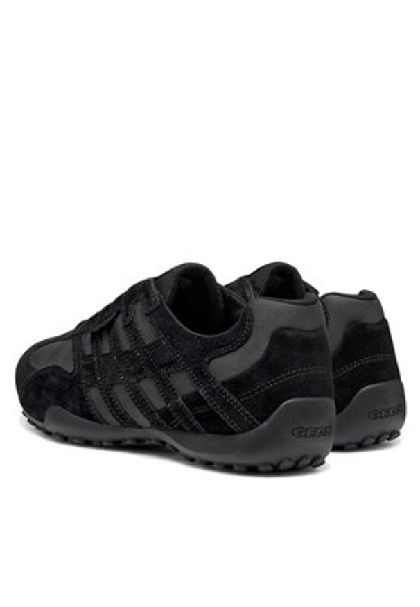 Geox Sneakersy U Snake Original U55MNB 022EK C9999 Czarny. Kolor: czarny. Materiał: skóra, zamsz