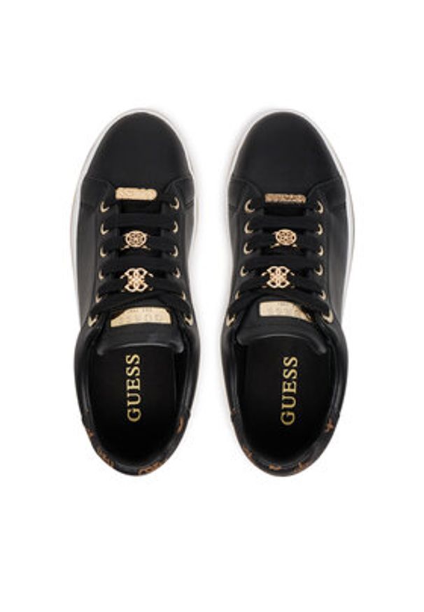 Guess Sneakersy FLPSTA ELE12 Czarny. Kolor: czarny. Materiał: skóra