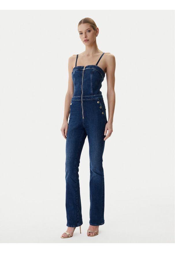 Guess Kombinezon W6RD0I D6883 Niebieski Regular Fit. Kolor: niebieski. Materiał: bawełna