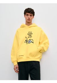 Sinsay - Bluza hoodie z nadrukiem Minions - żółty. Kolor: żółty. Wzór: nadruk