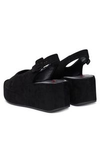 HÖGL Sandały 1-102512 Czarny. Kolor: czarny. Materiał: welur, skóra #6