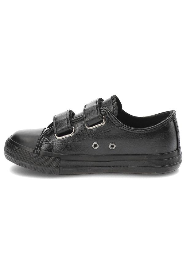 Big-Star - Czarne Trampki Big Star Buty Na Rzepy. Okazja: na uczelnię, na spacer, na co dzień. Zapięcie: rzepy. Kolor: czarny. Materiał: guma, materiał. Styl: klasyczny, casual, elegancki