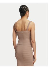 Guess Top W5YR10 Z0130 Brązowy Regular Fit. Kolor: brązowy. Materiał: syntetyk #5