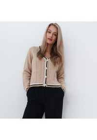Mohito - Krótki sweter - Beżowy. Kolor: beżowy. Długość: krótkie