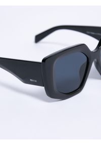 Big-Star - Okulary przeciwsłoneczne damskie czarne Aroni 906. Kolor: czarny. Wzór: aplikacja #3