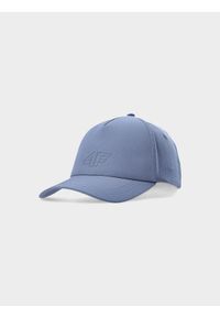 4f - Czapka z daszkiem strapback męska - denim. Kolor: niebieski. Materiał: denim. Wzór: aplikacja. Sezon: lato. Styl: sportowy, klasyczny #2