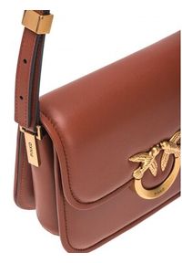 Pinko - PINKO Torba Love Box Bag Fl Mini PE 25 PLTT 104297 A26L Brązowy. Kolor: brązowy. Materiał: skórzane #3