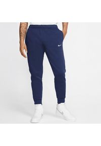 Spodnie Dresowe Męskie Nike Fleece Swoosh. Kolor: niebieski. Materiał: dresówka. Długość: długie