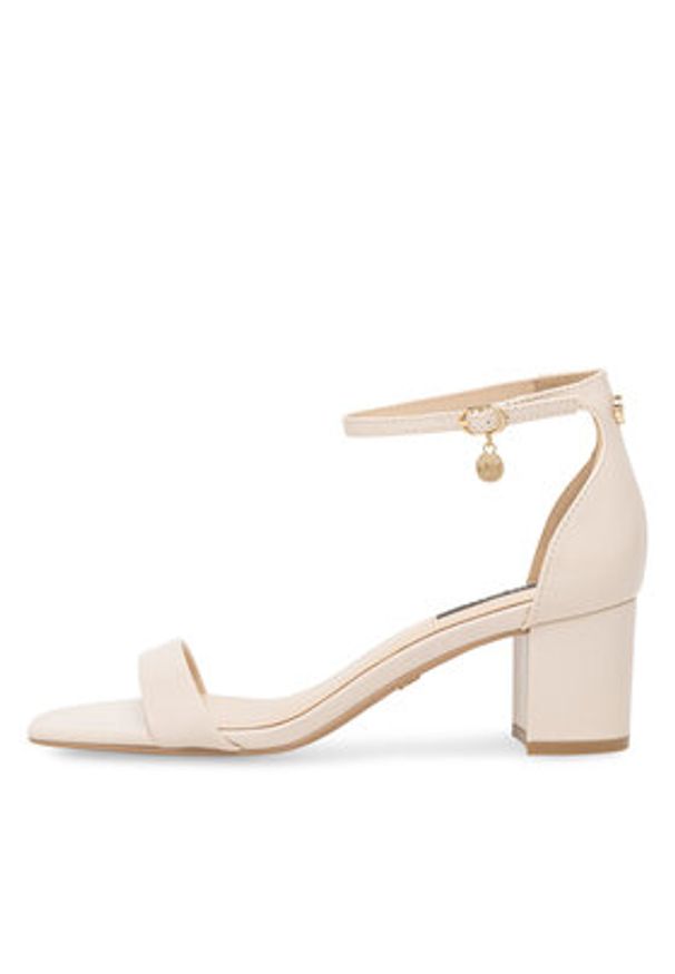 Nine West Sandały WFA2625-1 Beżowy. Kolor: beżowy. Materiał: syntetyk