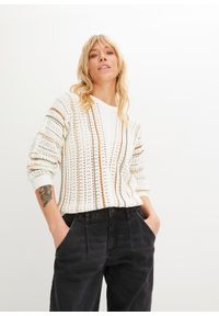 bonprix - Sweter. Kolor: biały. Materiał: dzianina #1