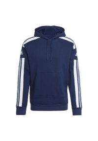 Adidas - Squadra 21 Sweat Hoodie. Typ kołnierza: kaptur. Kolor: niebieski. Sport: piłka nożna, fitness