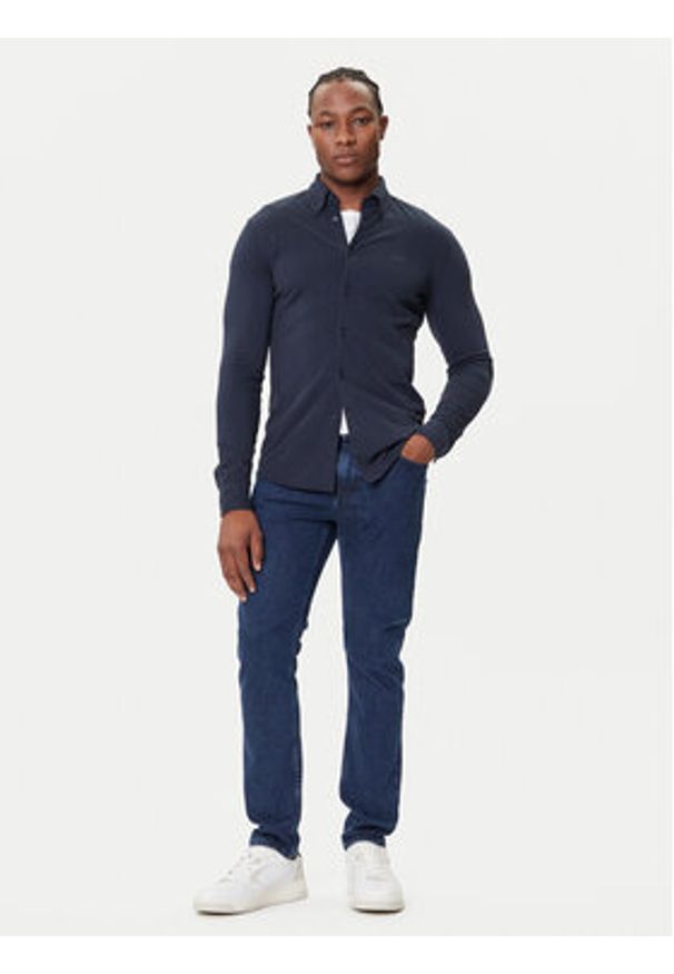 BOSS Koszula Myjersey 50543089 Granatowy Slim Fit. Kolor: niebieski. Materiał: bawełna