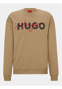 Hugo Bluza Droyko 50494558 Brązowy Relaxed Fit. Kolor: brązowy. Materiał: bawełna, syntetyk #3