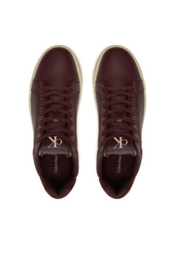 Calvin Klein Jeans Sneakersy Chunky YM0YM01124 Brązowy. Kolor: brązowy. Materiał: skóra