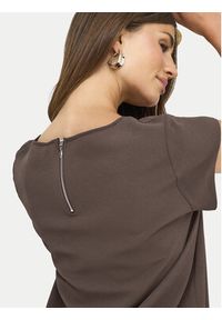 only - ONLY Bluzka Vic 15142784 Brązowy Regular Fit. Kolor: brązowy. Materiał: syntetyk