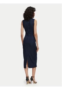 Guess Sukienka codzienna W6RK72 D6980 Granatowy Regular Fit. Okazja: na co dzień. Kolor: niebieski. Materiał: syntetyk. Typ sukienki: proste. Styl: casual #4