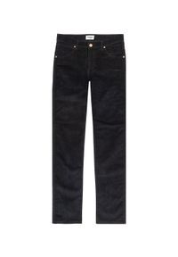 Wrangler - WRANGLER MESKIE SPODNIE SZTRUKSOWE SZTRUKS GREENSBORO BLACK W15QLM100. Materiał: sztruks #3