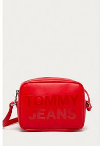Tommy Jeans - Torebka. Kolor: czerwony. Rodzaj torebki: na ramię