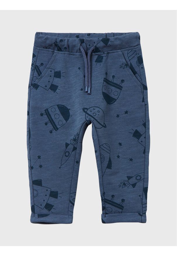 OVS Spodnie dresowe 1582455 Granatowy Regular Fit. Kolor: niebieski. Materiał: bawełna
