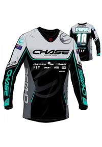 CHASE - Dziecięcy dżersej z długim rękawem Chase Team Izaac Kennedy Replica 2025. Kolor: szary, wielokolorowy, czarny. Materiał: jersey. Długość rękawa: długi rękaw. Długość: długie. Sport: kolarstwo #1