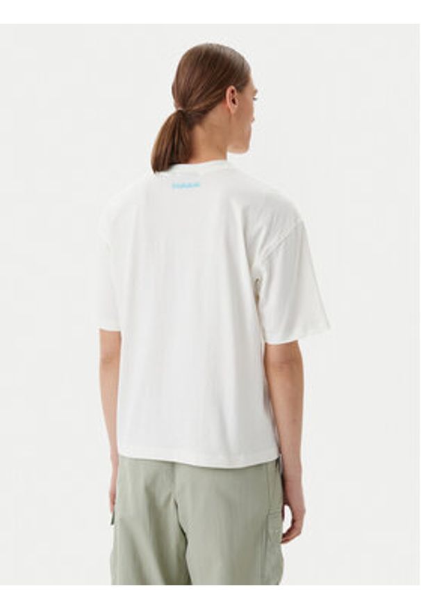 Napapijri T-Shirt S-Nice NP0A4IG4 Écru Regular Fit. Materiał: bawełna