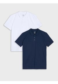Sinsay - Koszulki polo 2 pack - biały. Typ kołnierza: polo. Kolor: biały