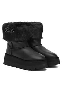 Karl Lagerfeld - KARL LAGERFELD Śniegowce KL48655 Czarny. Kolor: czarny. Materiał: skóra #3