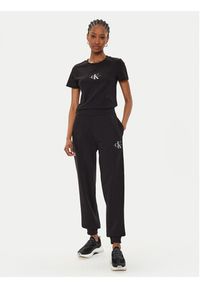 Calvin Klein Jeans T-Shirt Monologo J20J223563 Czarny Slim Fit. Kolor: czarny. Materiał: bawełna #5