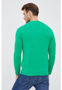United Colors of Benetton - Sweter wełniany. Okazja: na co dzień. Kolor: zielony. Materiał: wełna. Długość rękawa: długi rękaw. Długość: długie. Styl: casual #4