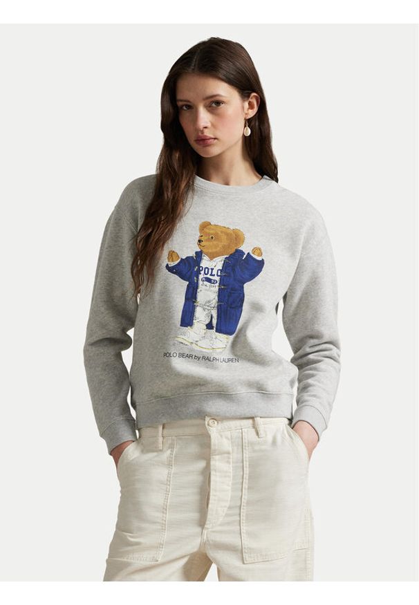 Polo Ralph Lauren Bluza 211972794001 Szary Relaxed Fit. Typ kołnierza: polo. Kolor: szary. Materiał: bawełna