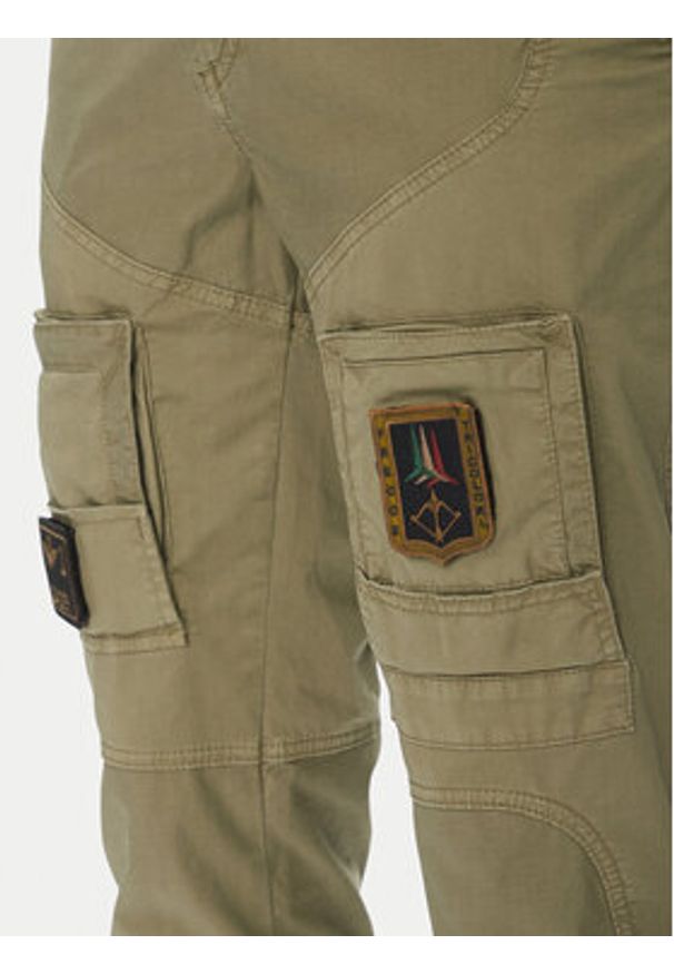 Aeronautica Militare Spodnie materiałowe 251PA1387CT1493 Khaki Regular Fit. Kolor: brązowy. Materiał: bawełna